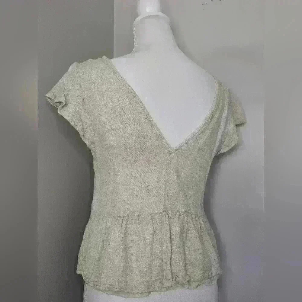 Abercrombie & Fitch Linen Flutter Sleeve - image 4